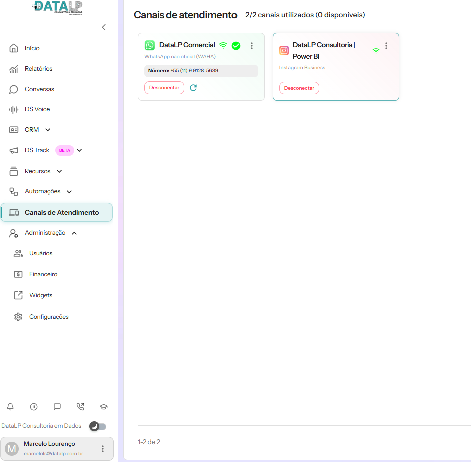 Centralização de atendimentos no CRM DataLP